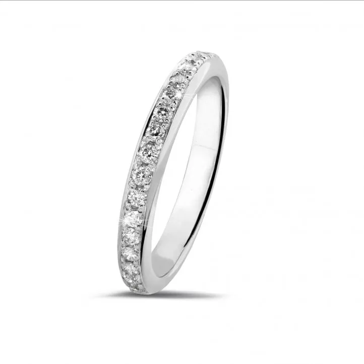 0.30 quilates alianza de diamantes (media banda) en oro blanco 