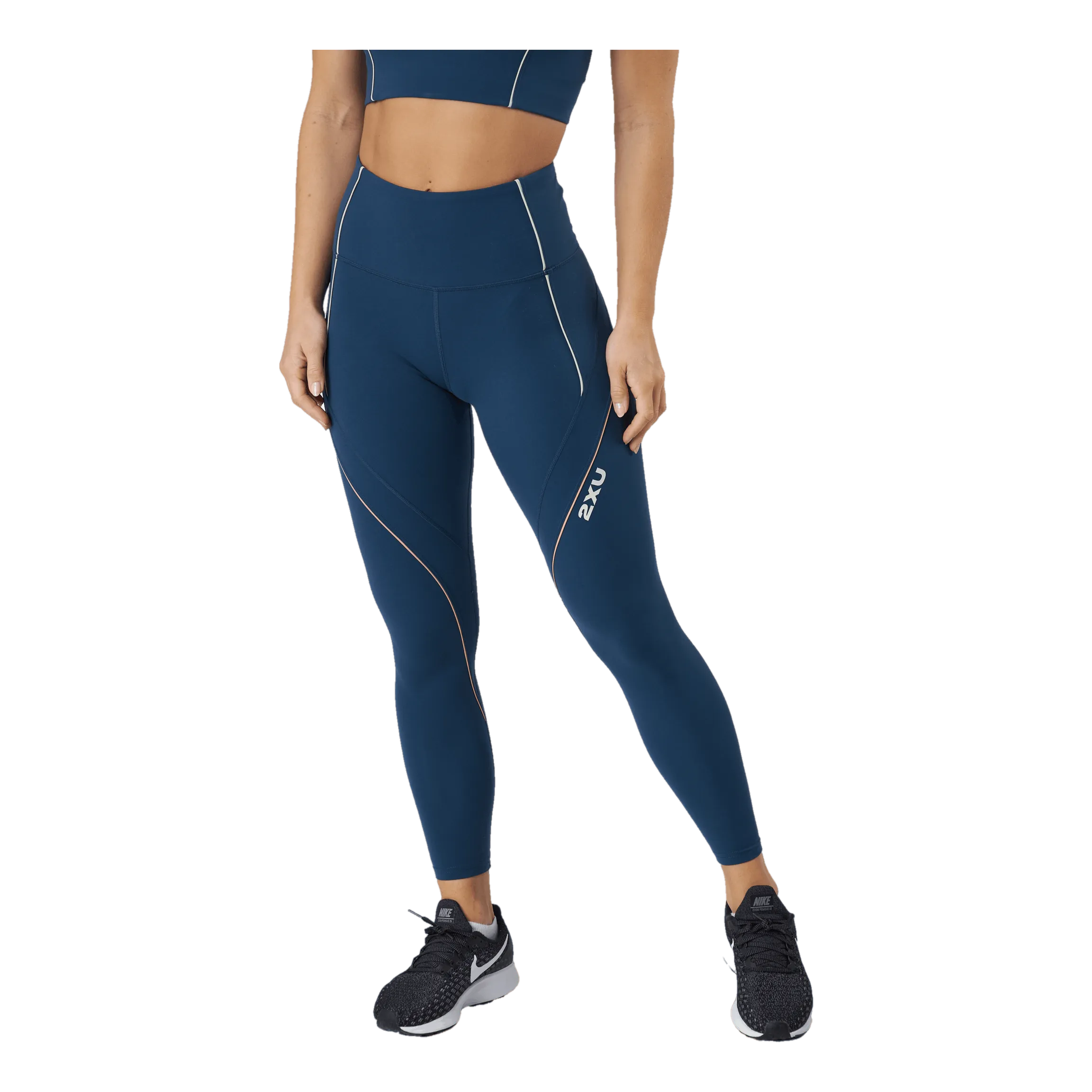 2XU FORM SWIFT HIRISE COMP TIGHT MOONLIGHT/OFF WHITE