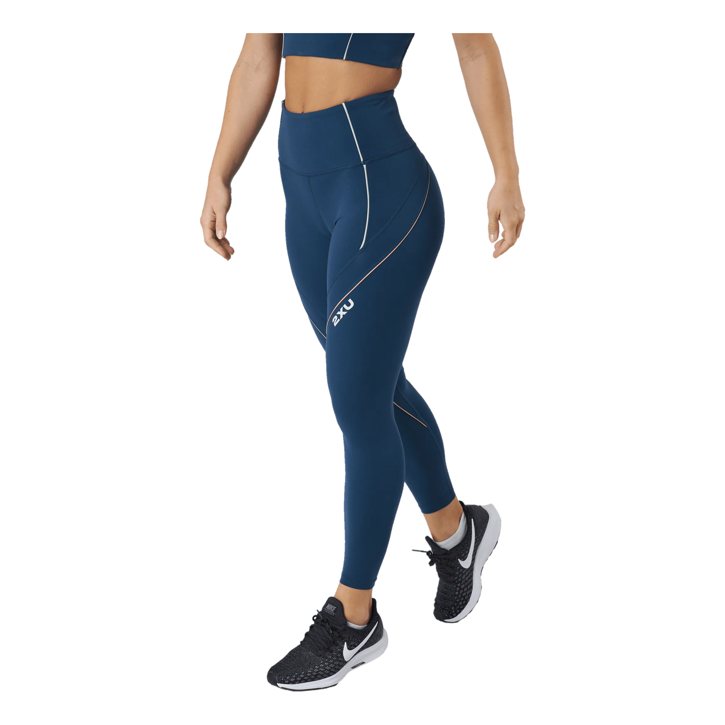 2XU FORM SWIFT HIRISE COMP TIGHT MOONLIGHT/OFF WHITE