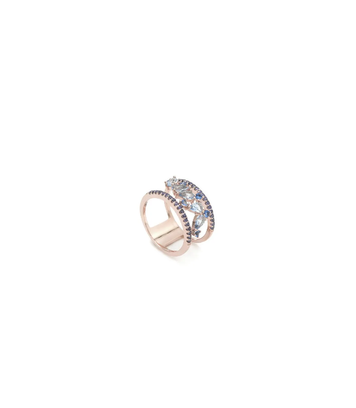 ANILLO LINEARGENT PIEDRAS DISEñO BARROCO PLATA CHAPADA  16184R
