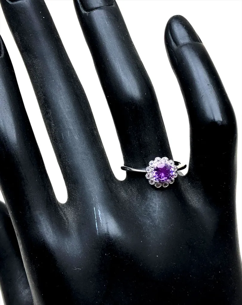 ANILLOS DE MUJER DE BISUTERIA FINA EN AMATISTA PARA BODAS