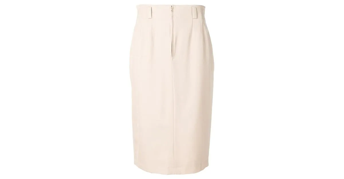 AUTRE MARQUE FALDA DE LANA BEIGE JEANLOUIS SCHERRER 