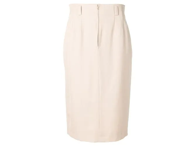 AUTRE MARQUE FALDA DE LANA BEIGE JEANLOUIS SCHERRER 