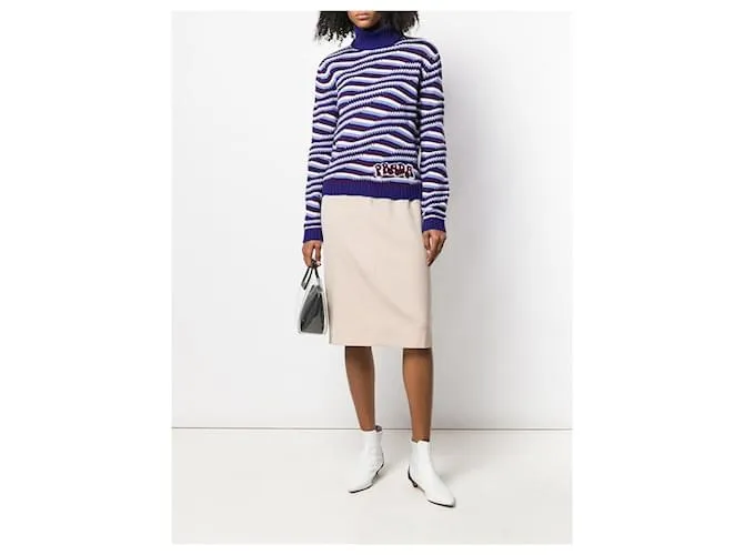 AUTRE MARQUE FALDA DE LANA BEIGE JEANLOUIS SCHERRER 