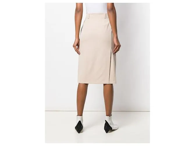 AUTRE MARQUE FALDA DE LANA BEIGE JEANLOUIS SCHERRER 