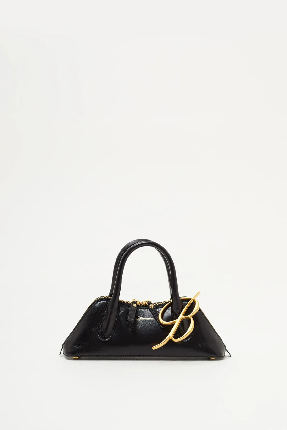 BLUMARINE BLACK MINI BAGETTE SHOULDER BAG