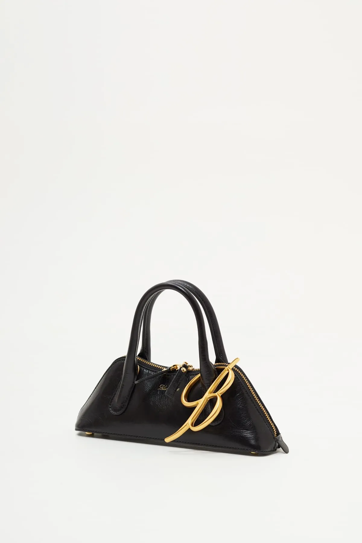 BLUMARINE BLACK MINI BAGETTE SHOULDER BAG