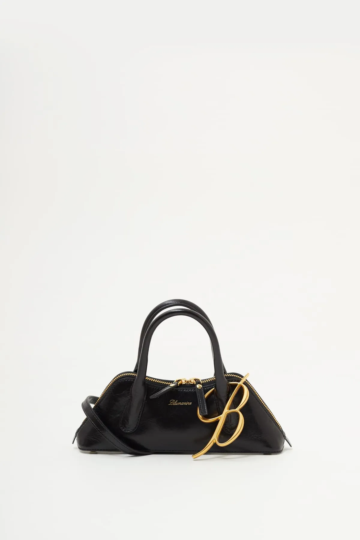 BLUMARINE BLACK MINI BAGETTE SHOULDER BAG