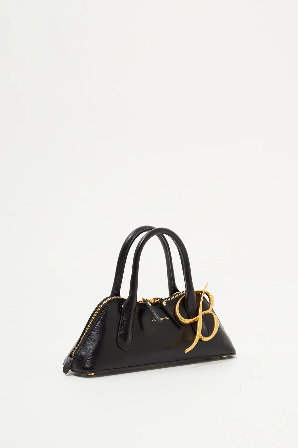 BLUMARINE BLACK MINI BAGETTE SHOULDER BAG