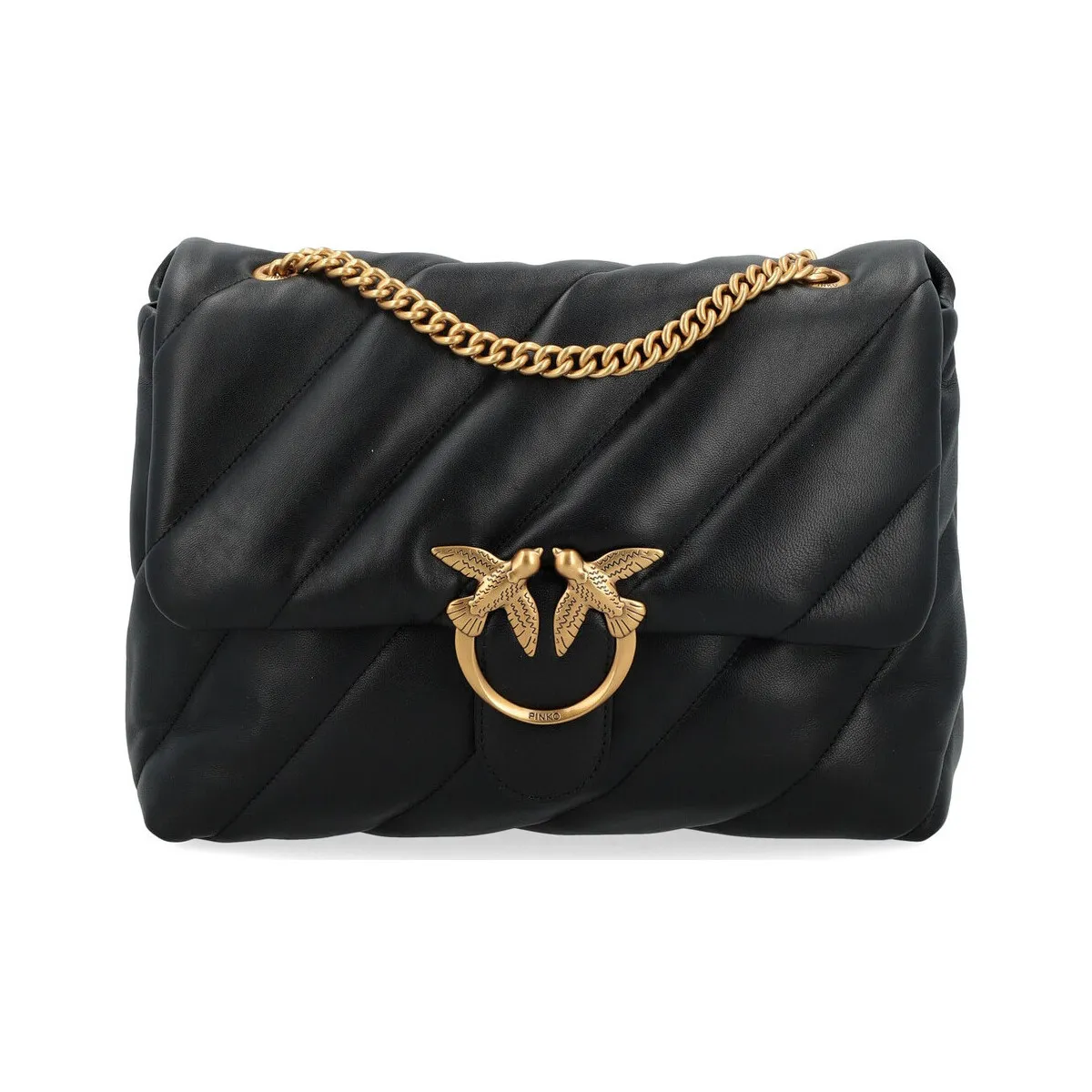 Bolso  Big Love Puff en napa negra