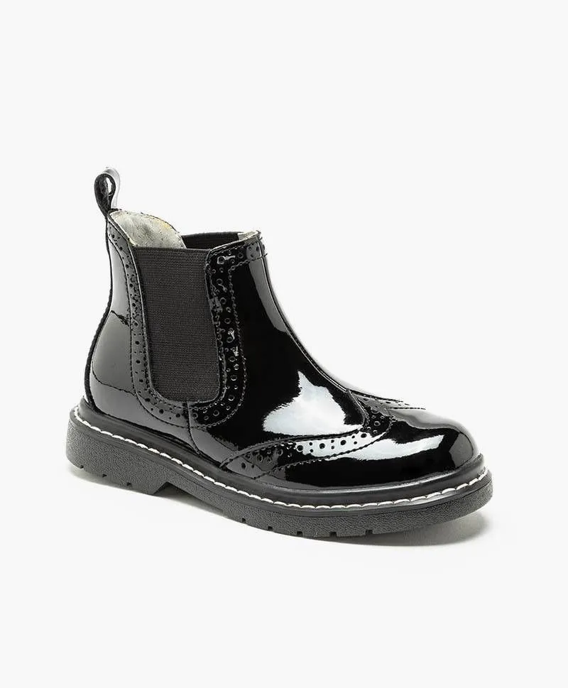 Botines LELLI KELLY Negros Brillante Niña