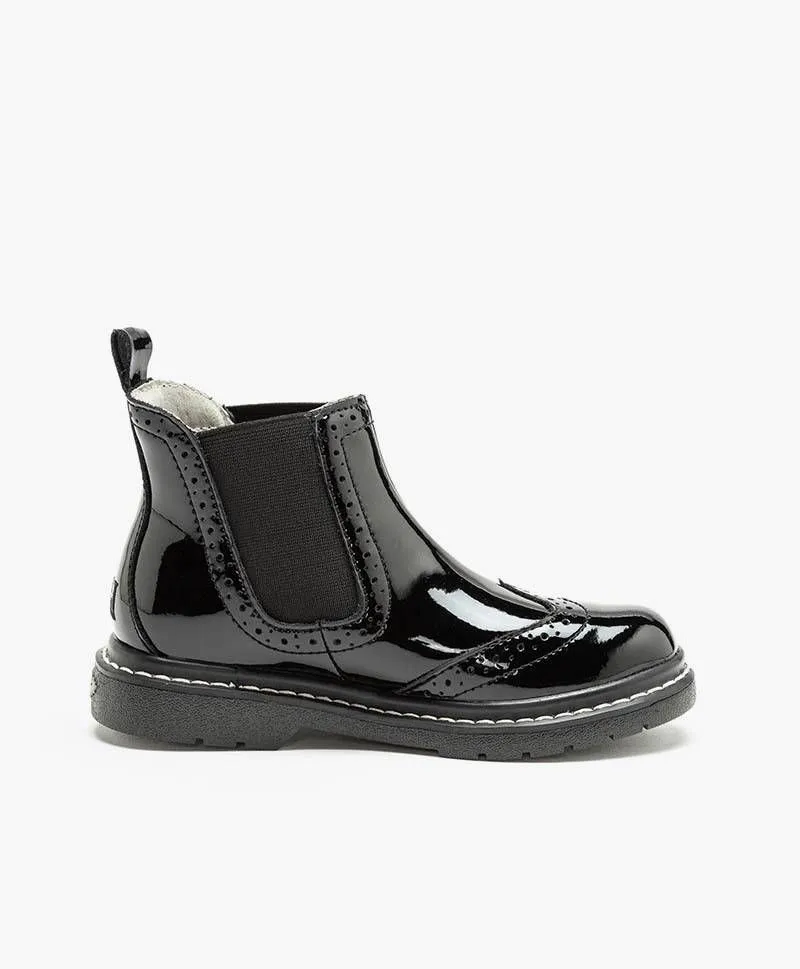 Botines LELLI KELLY Negros Brillante Niña