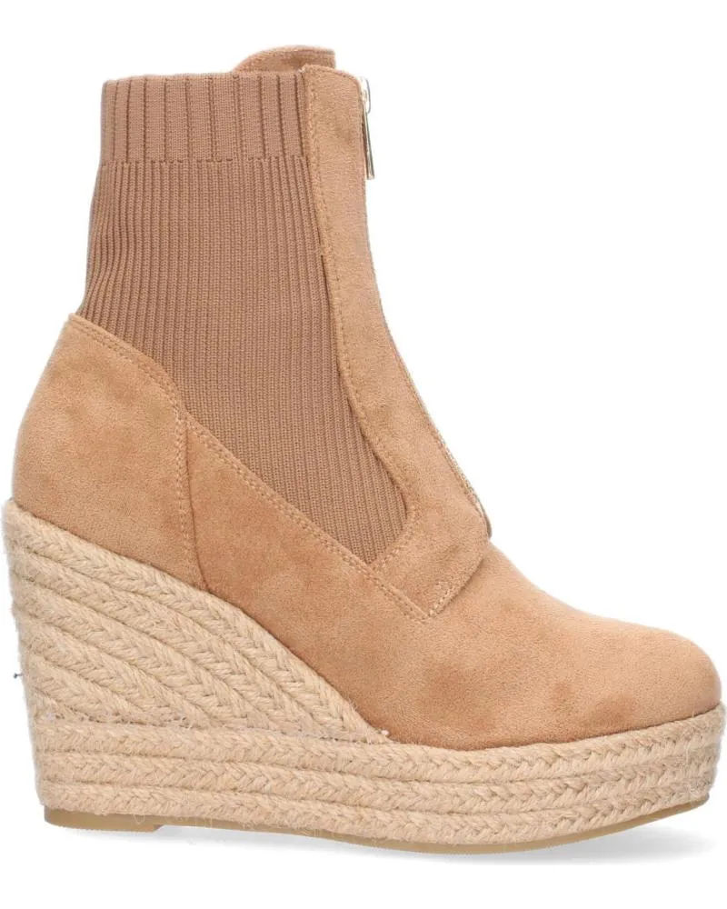 Botines PUNTOSALAO  de Mujer BOTINES DE CUNA EN YUTE CANA ELASTICA CREMALLERA COLOR MARRO  VARIOS COLORES