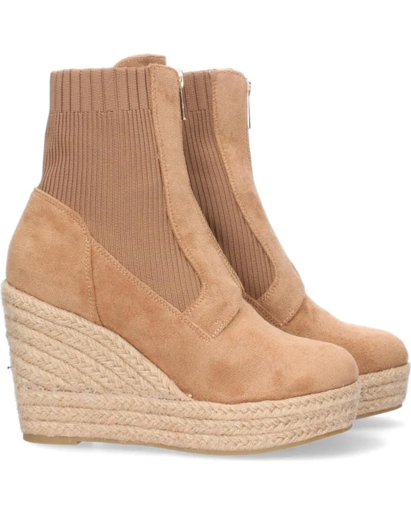 Botines PUNTOSALAO  de Mujer BOTINES DE CUNA EN YUTE CANA ELASTICA CREMALLERA COLOR MARRO  VARIOS COLORES