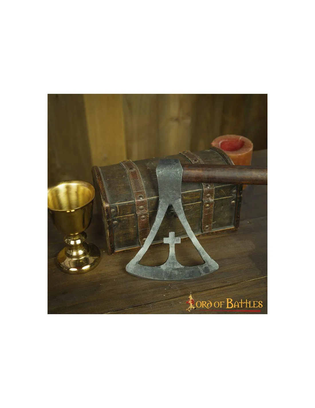 Cabeza de hacha vikinga Gotland forjada a mano