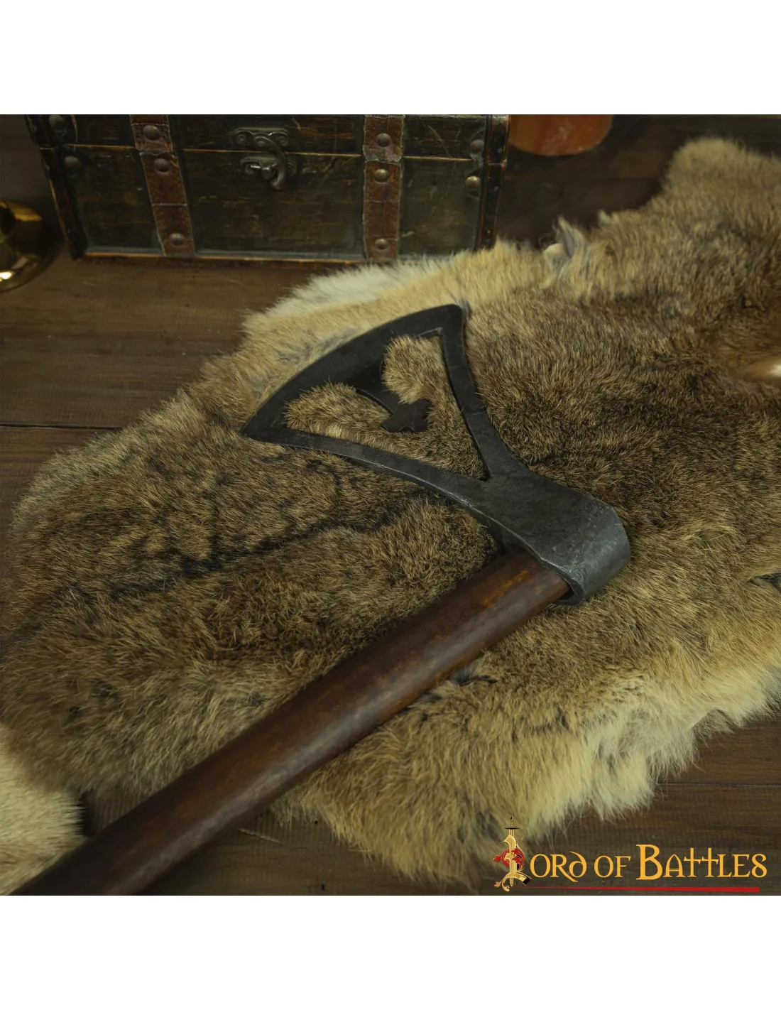 Cabeza de hacha vikinga Gotland forjada a mano