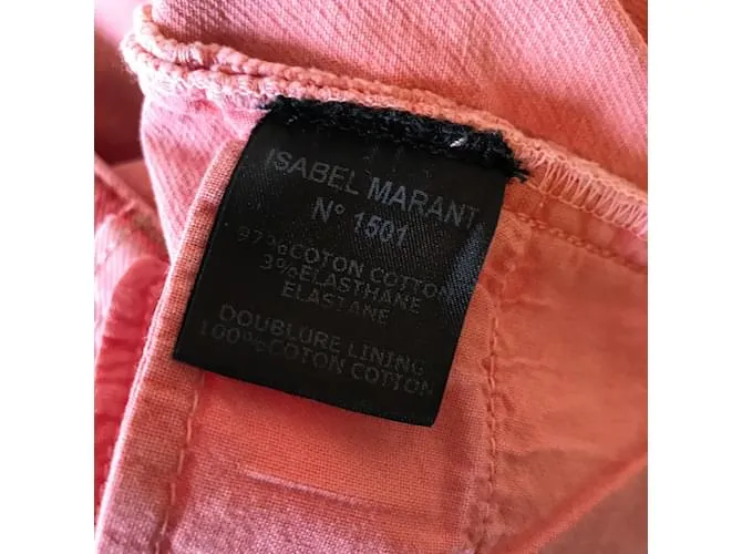 Camiseta vaquera ISABEL MARANT.fr 38 Algodón Rosa 