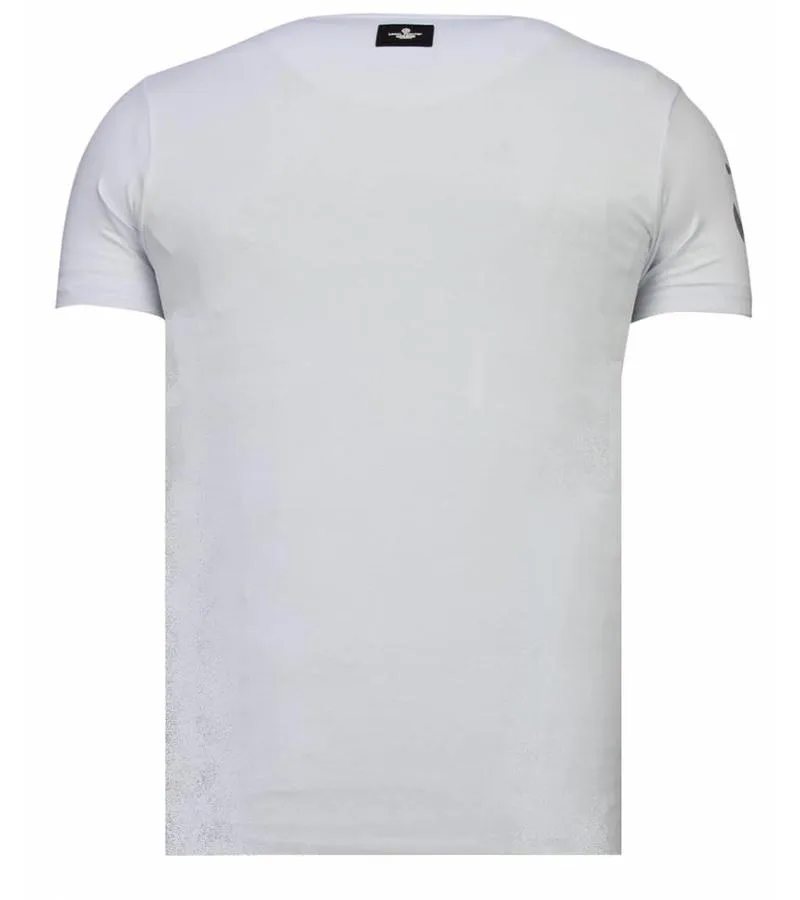 CAMISETAS  IRON MAN POPEYE  RHINESTONE CAMISETAS   BLANCO