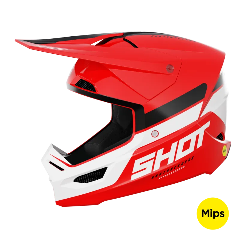 Casco de Cross Shot Race Mips® Iron Rojo