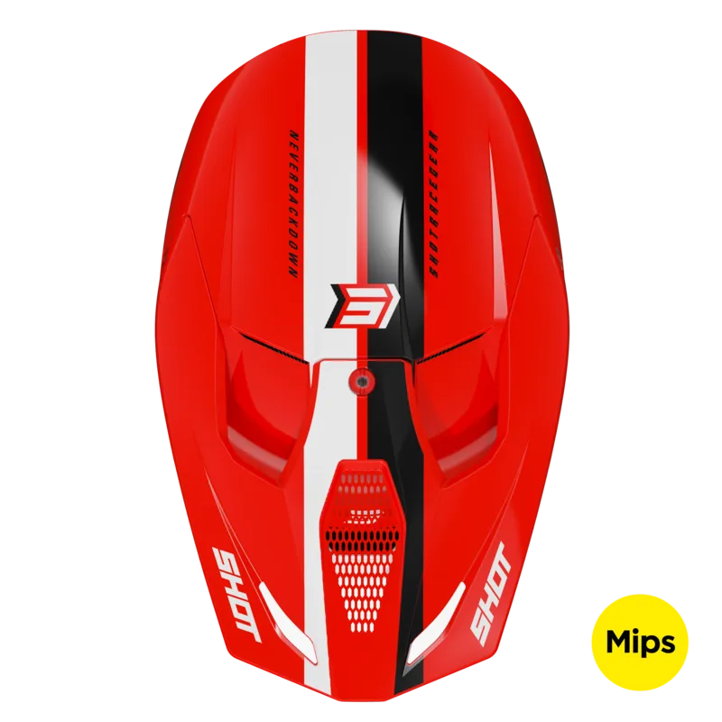 Casco de Cross Shot Race Mips® Iron Rojo