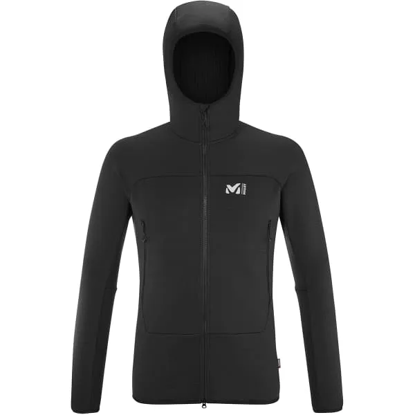 Chaqueta polar senderismo MILLET FUSION GRID HOODIE BLACK