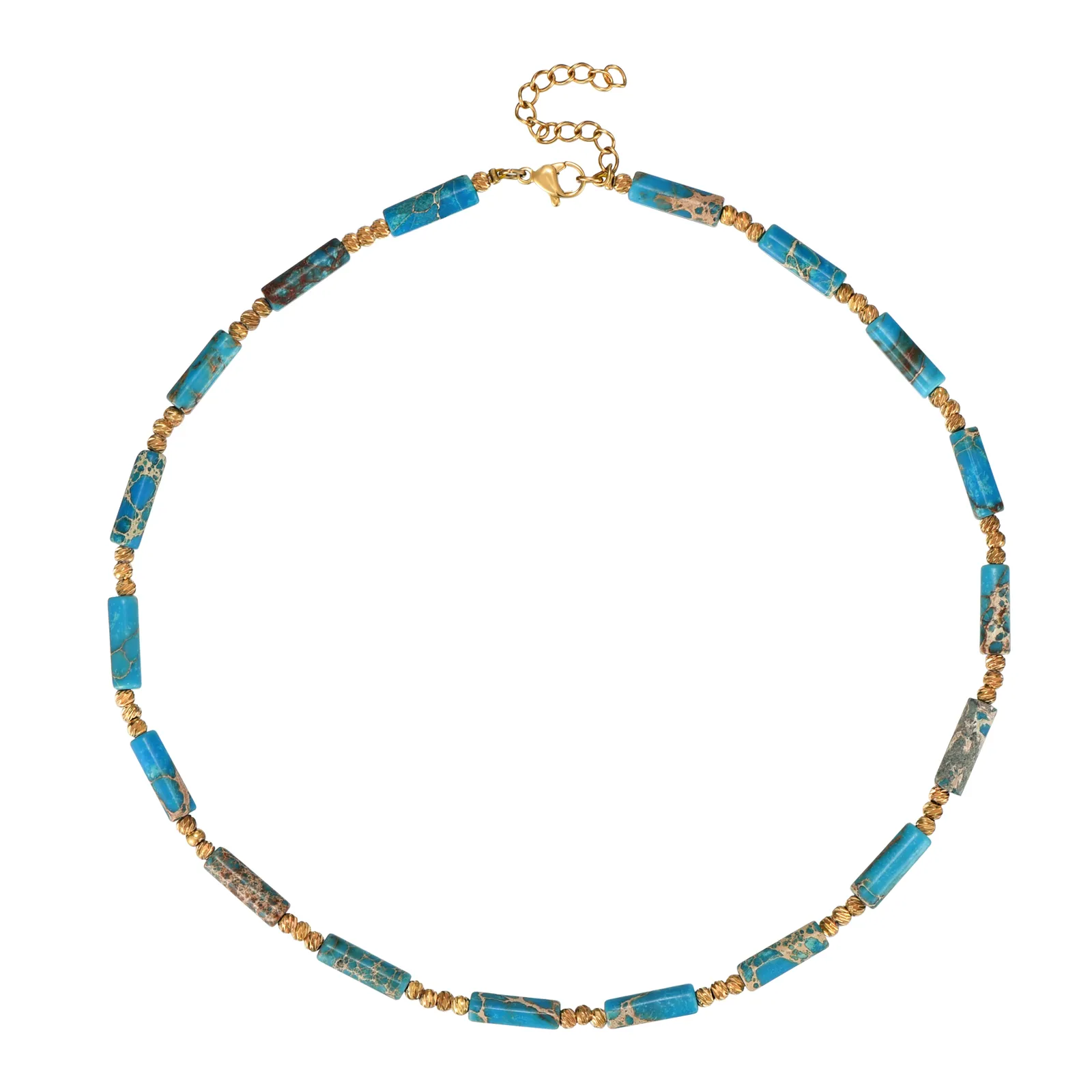 Collar Acero Turquesa California Gold