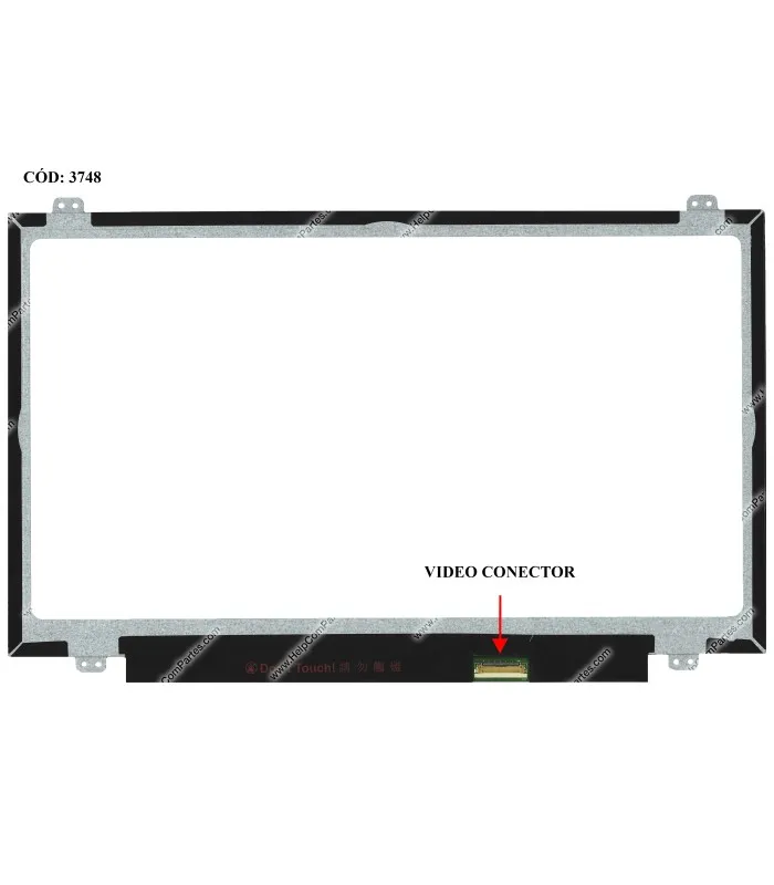 DISPLAY 14.0" 30PIN WLED SLIM FHD (1920X1080) MATTE 60HZ IPS EDP VCD PCBA FLAT SEG. U/D BRACKET