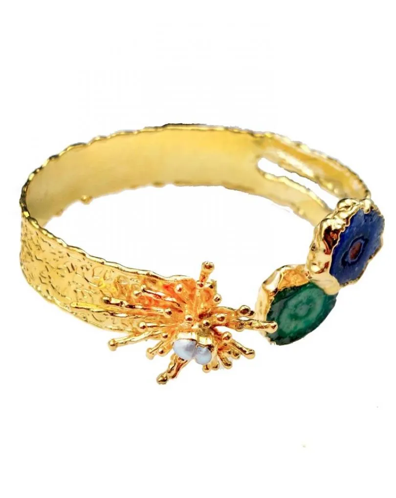 ELEGANTES PULSERAS PARA BODAS CON PIEDRAS AZULES Y VERDES