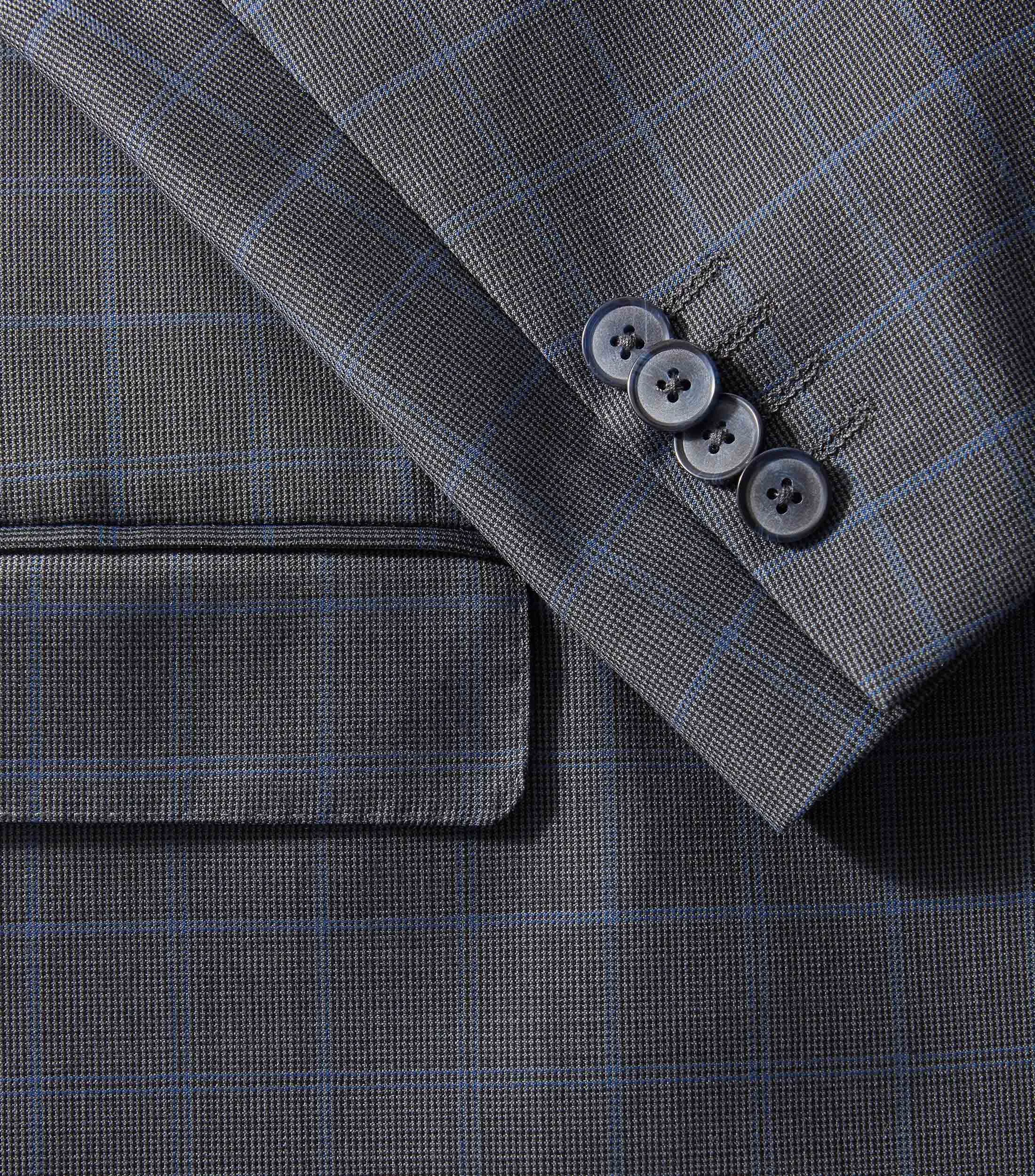 Epsilon Traje de corte regular fit con cuadros Hombre