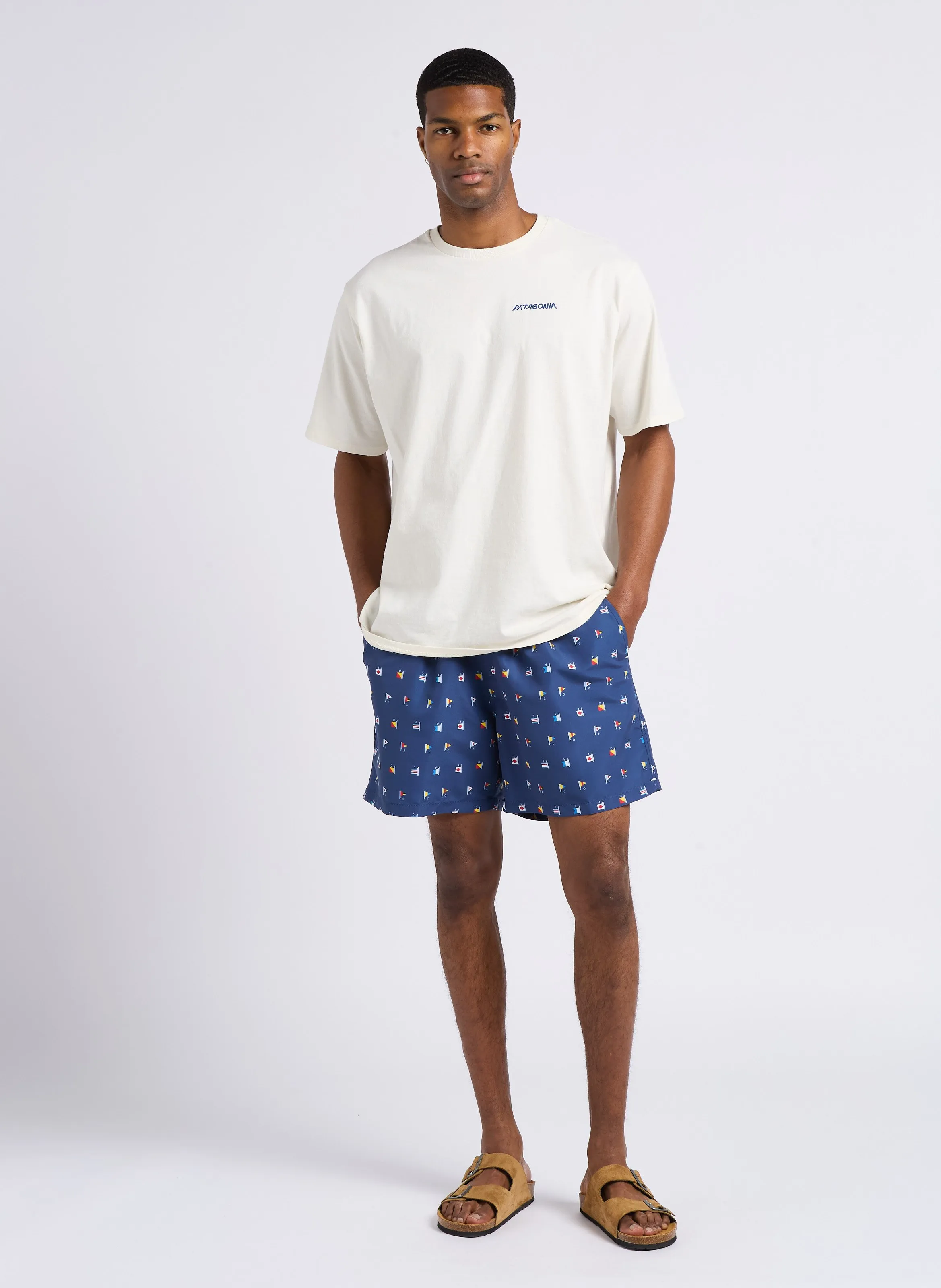 FACONNABLE Bañador estampado de algodón en azul