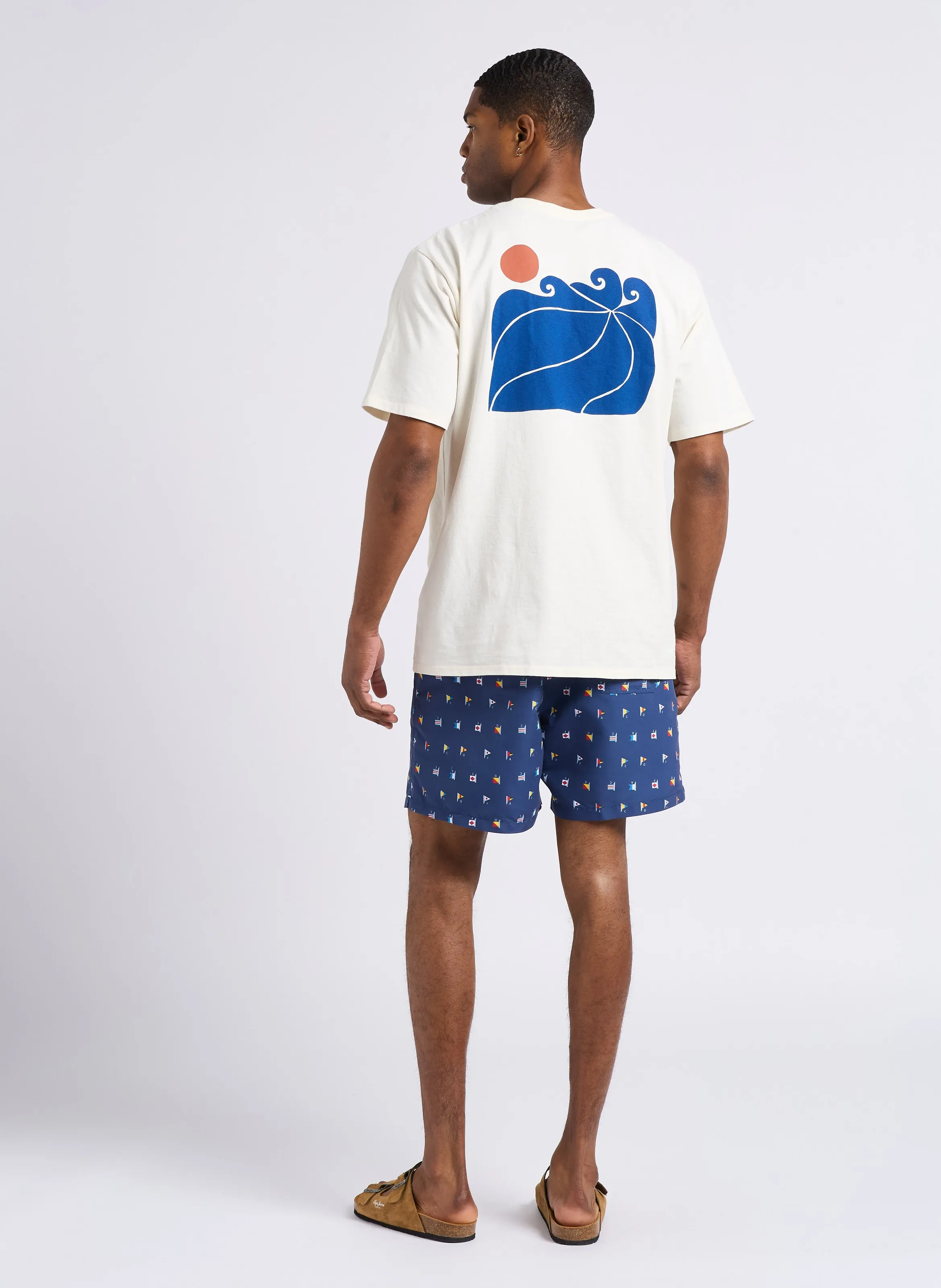 FACONNABLE Bañador estampado de algodón en azul