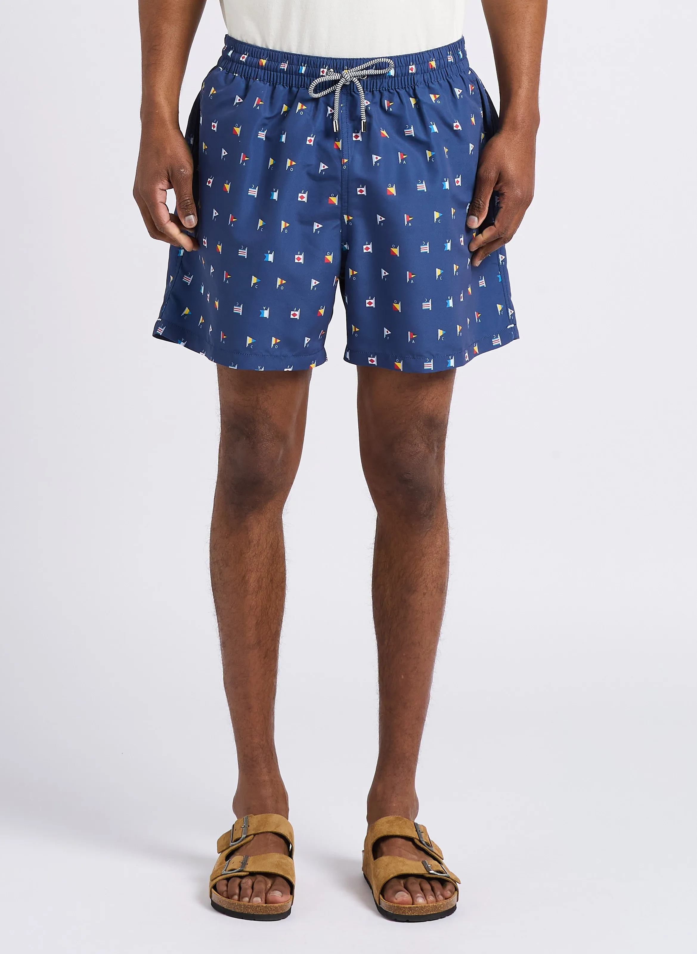FACONNABLE Bañador estampado de algodón en azul