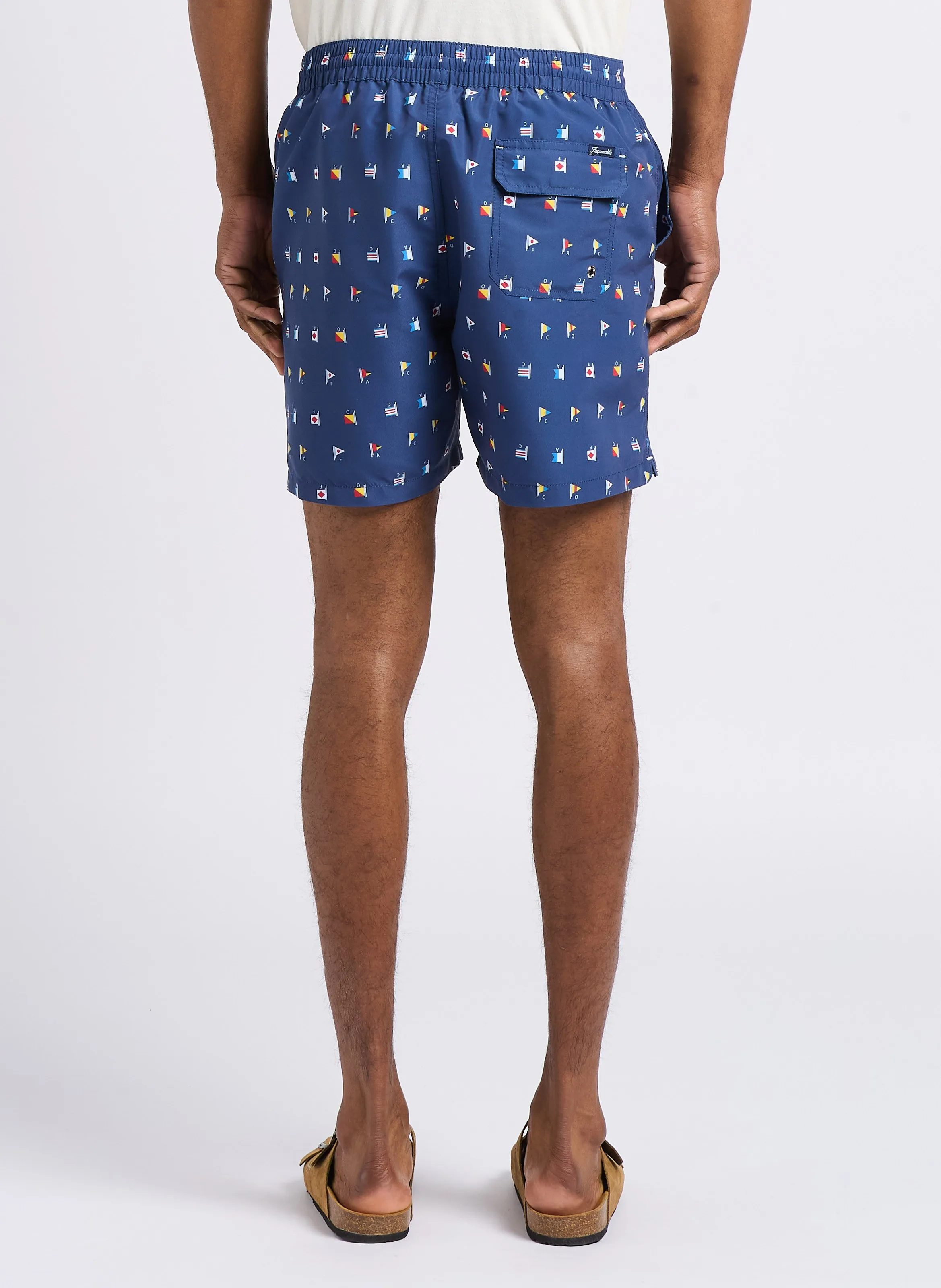 FACONNABLE Bañador estampado de algodón en azul