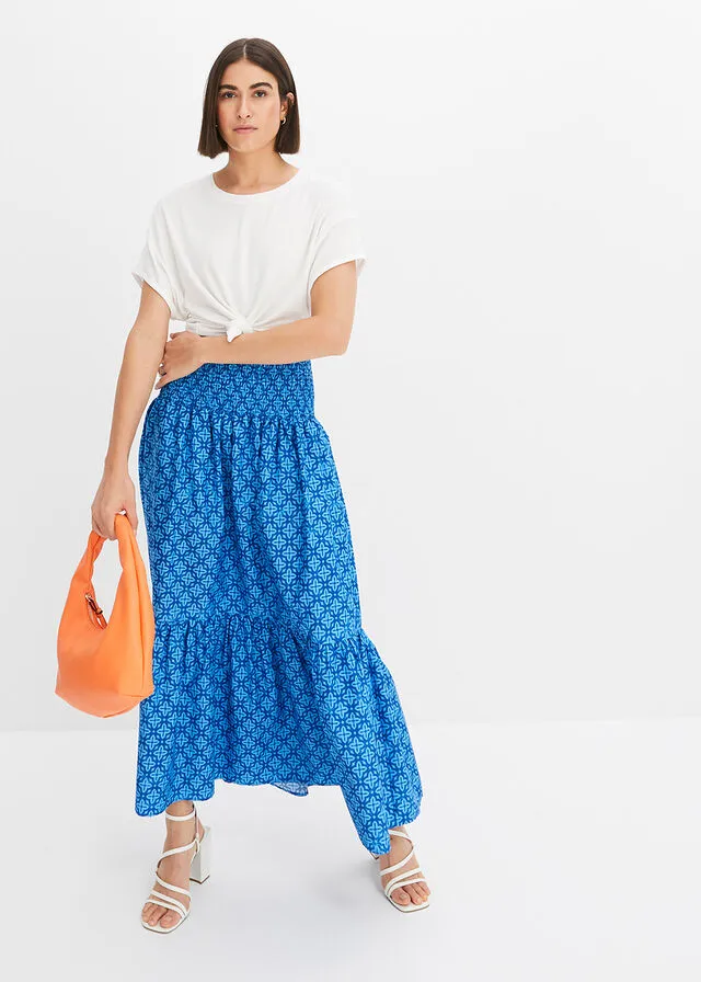 FALDA LARGA AZUL BRILLANTEAZUL IMPERIAL