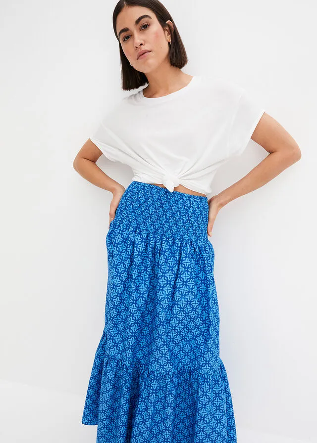 FALDA LARGA AZUL BRILLANTEAZUL IMPERIAL