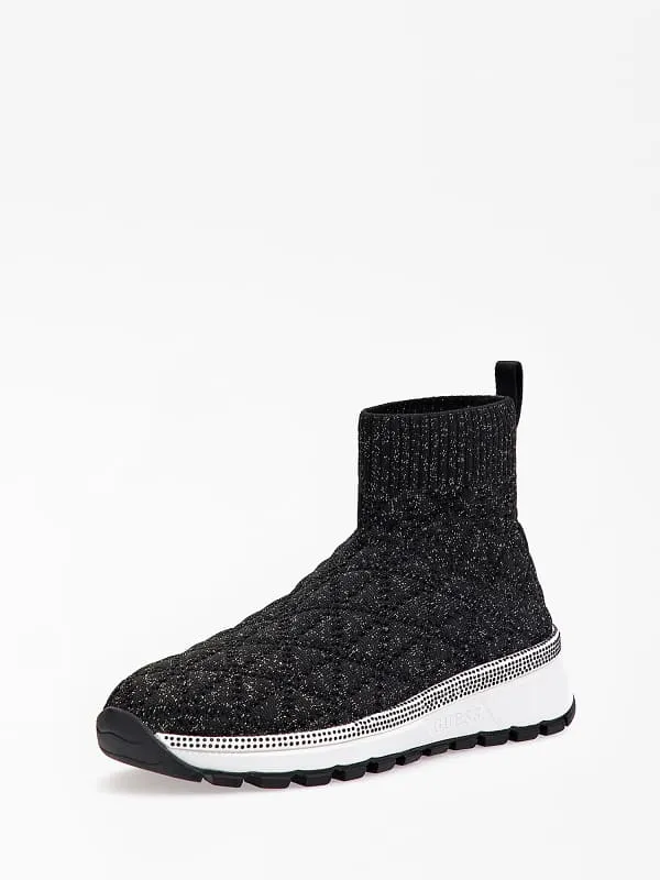 GUESS KNIT ZYLA HIGHTOP SNEAKERS