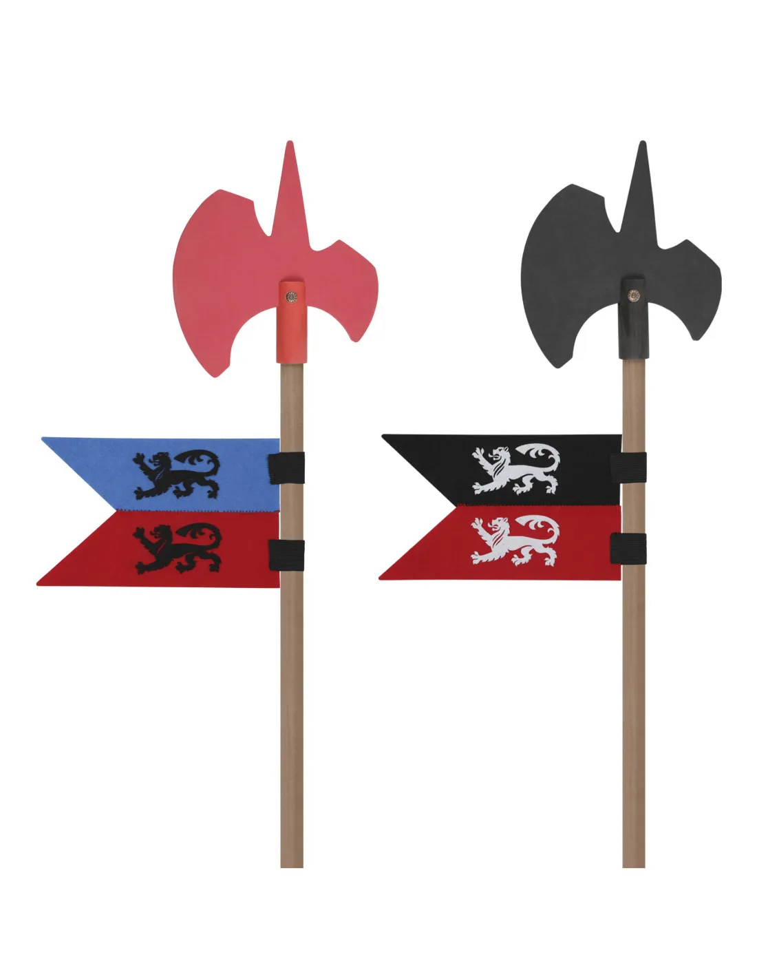 Hacha de madera para niños con banderín (103 cm.)