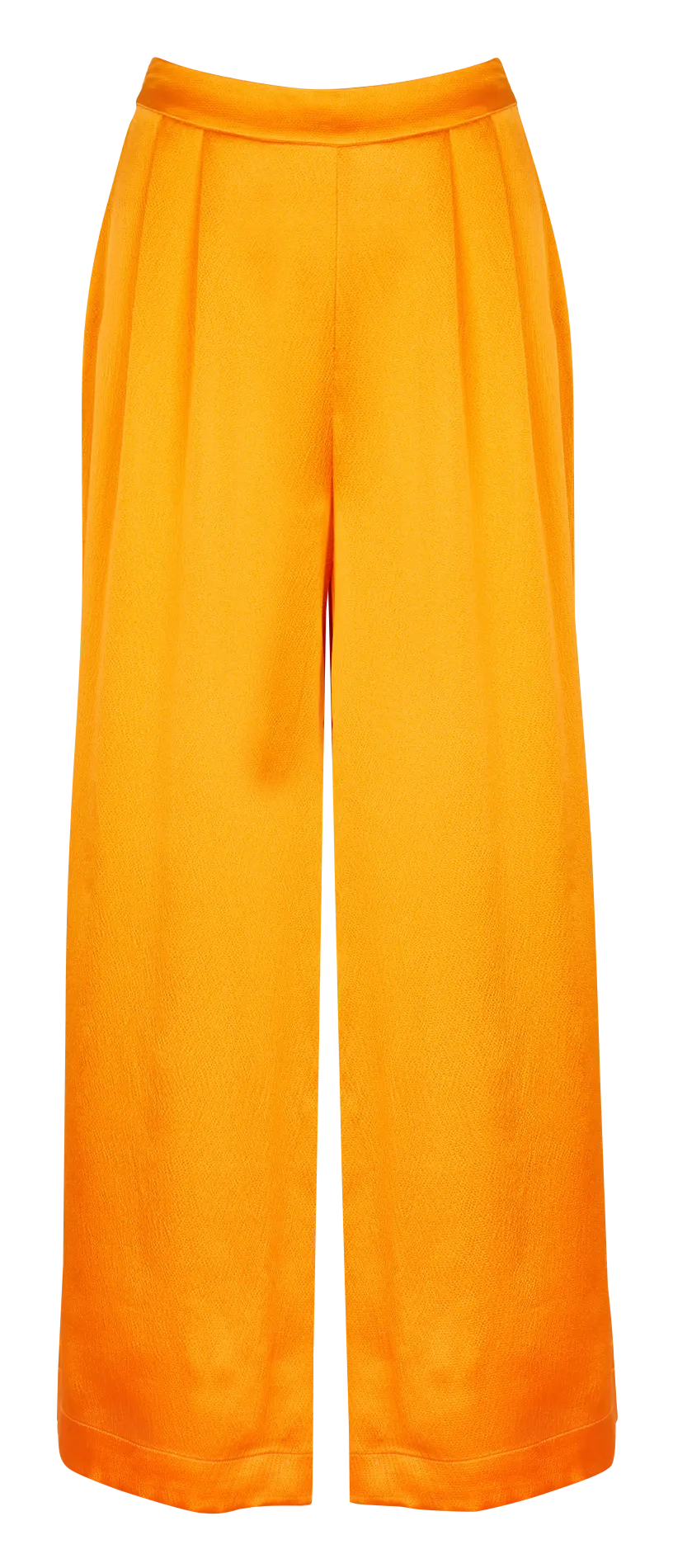 KARMA KOMA SWAN  PANTALóN ANCHO DE SEDA CON CINTURóN TALLE ALTO EN NARANJA