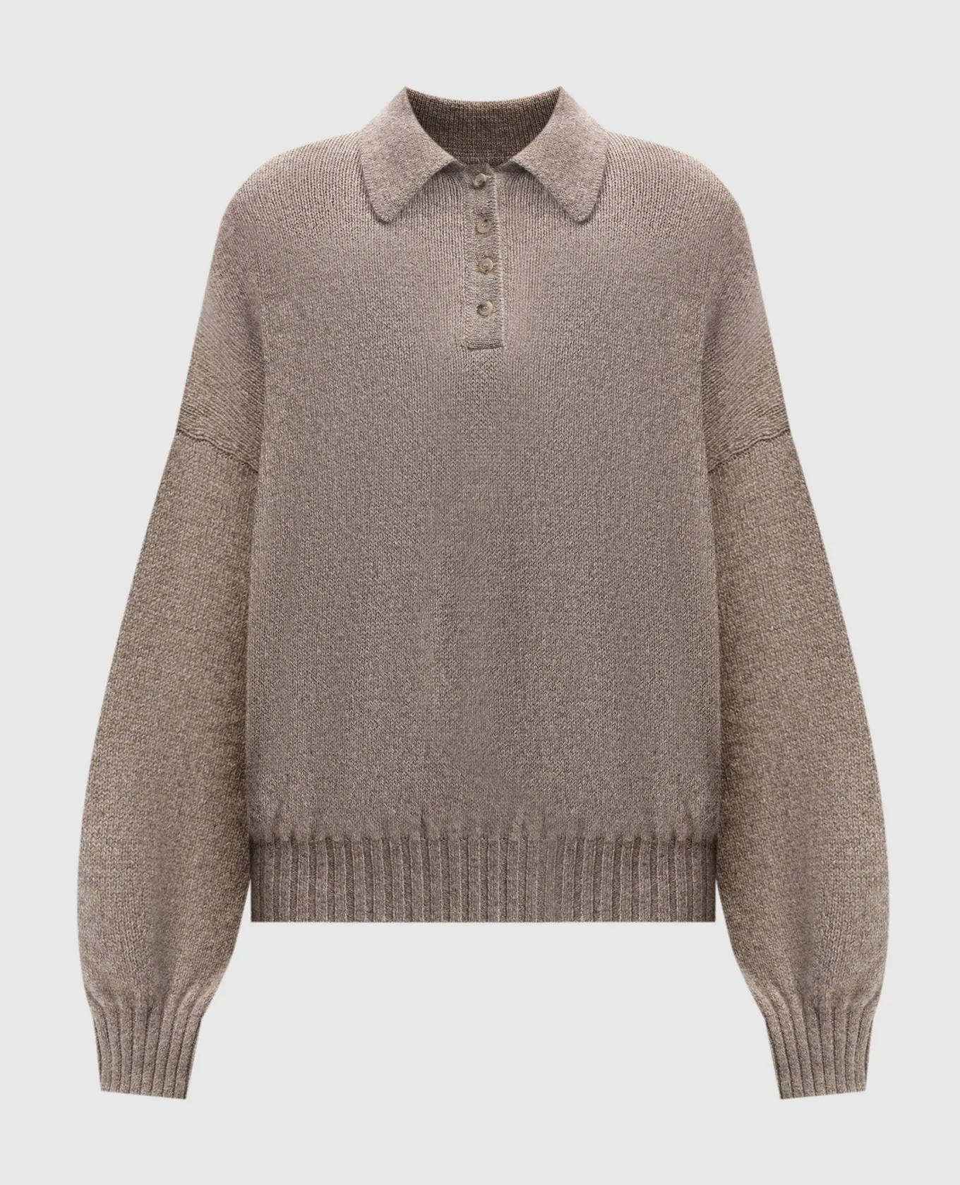 Khaite RENE brown cashmere sweater