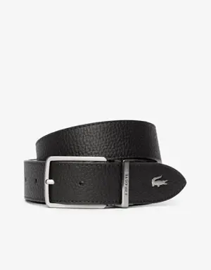 Lacoste Cinturón de hombre Lacoste en piel granulada con hebilla grabada