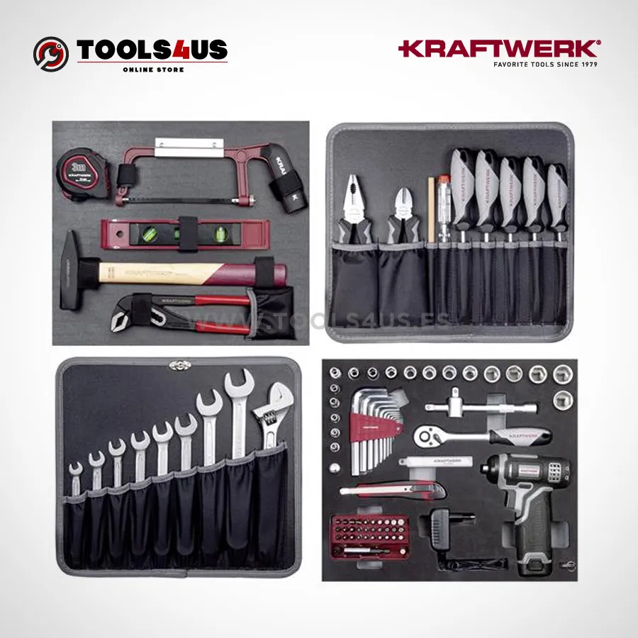Maleta de Herramientas Pro Basic B152, 1/4″+3/8″ (103 Piezas) Kraftwerk