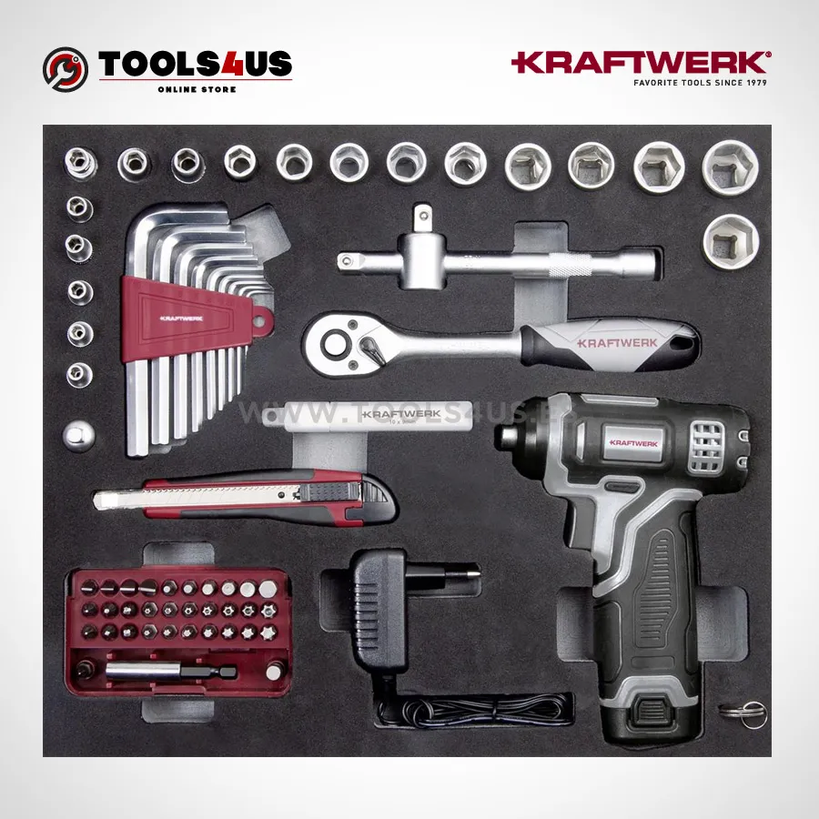 Maleta de Herramientas Pro Basic B152, 1/4″+3/8″ (103 Piezas) Kraftwerk