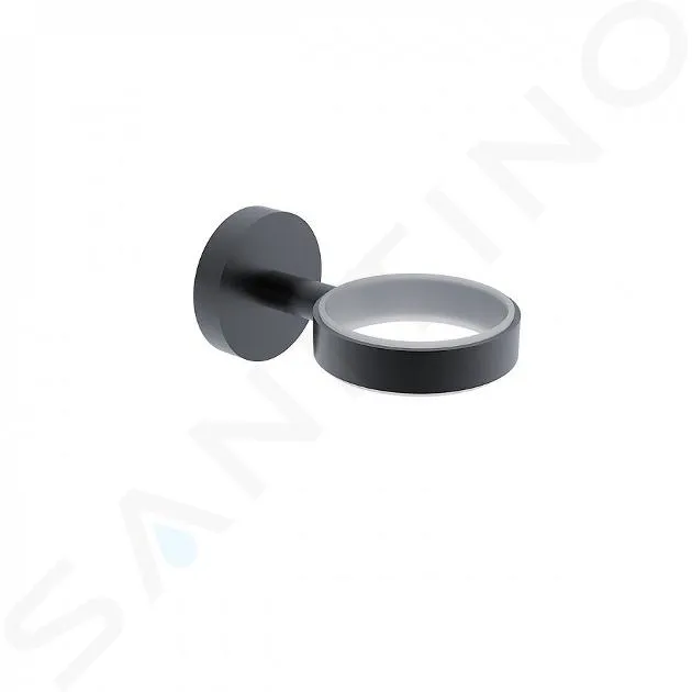 NIMCO UNIX  SOPORTE PARA DOSIFICADOR, VASO O JABONERA, NEGRO MATE UNC 13050X90
