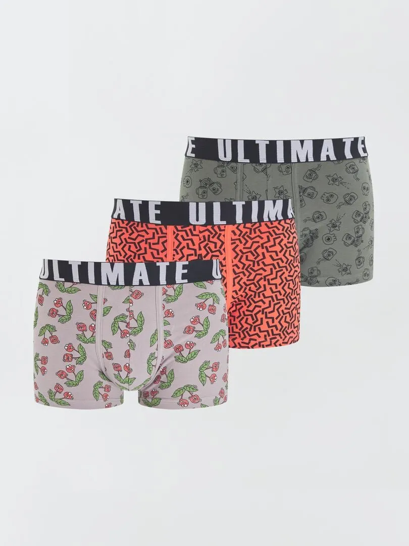 PACK DE 3 BOXERS DE FANTASíA  GRIS