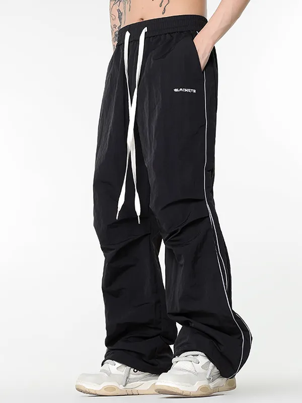Pantalones anchos unisex de color en contraste