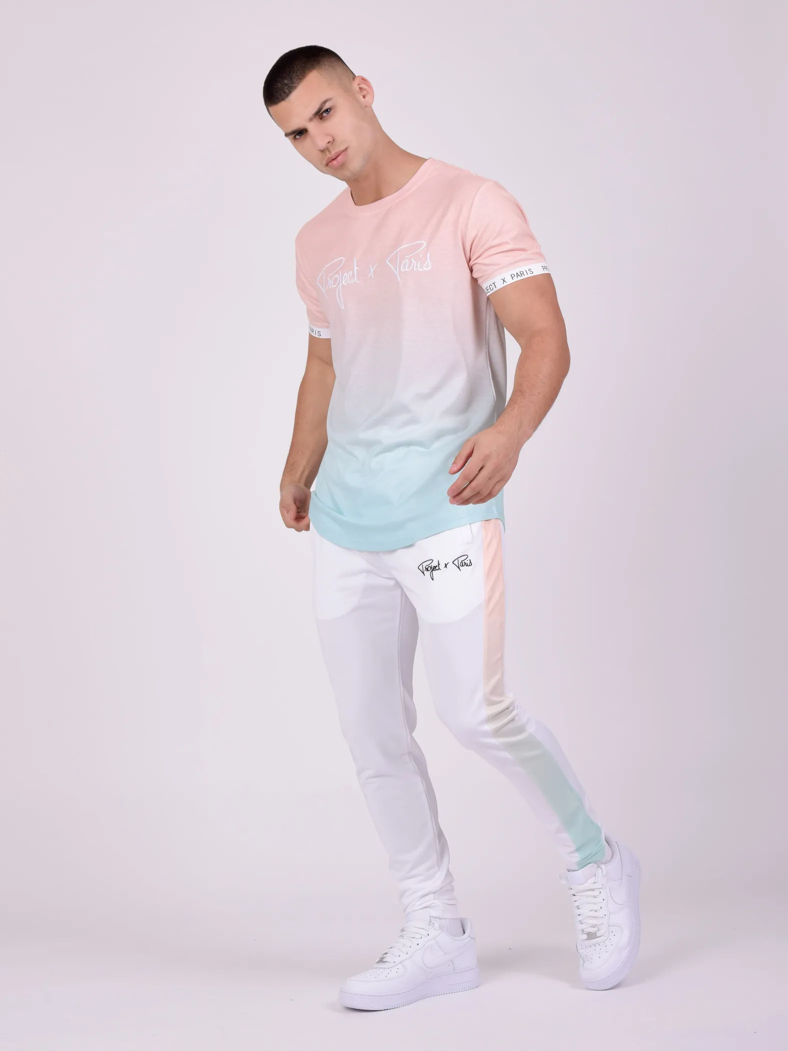 Pantalones con rayas degradadas