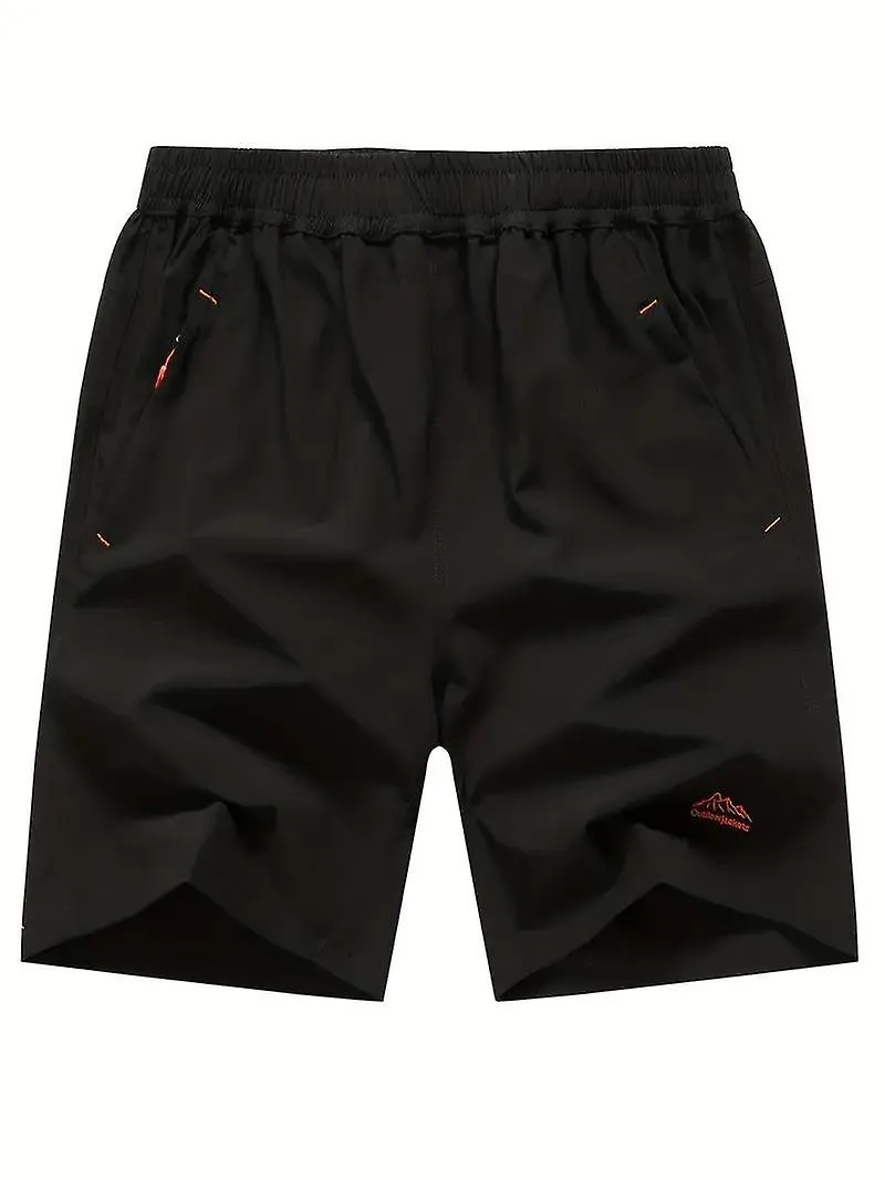 Pantalones cortos deportivos con cordón de seda de hielo para hombres, pantalones casuales transpirables que absorben la humedad