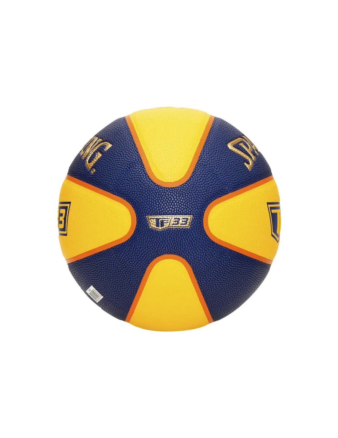 PELOTA DE BALONCESTO SPALDING TF33 GOLD  YELLOW/BLUE SZ6 RUBBER