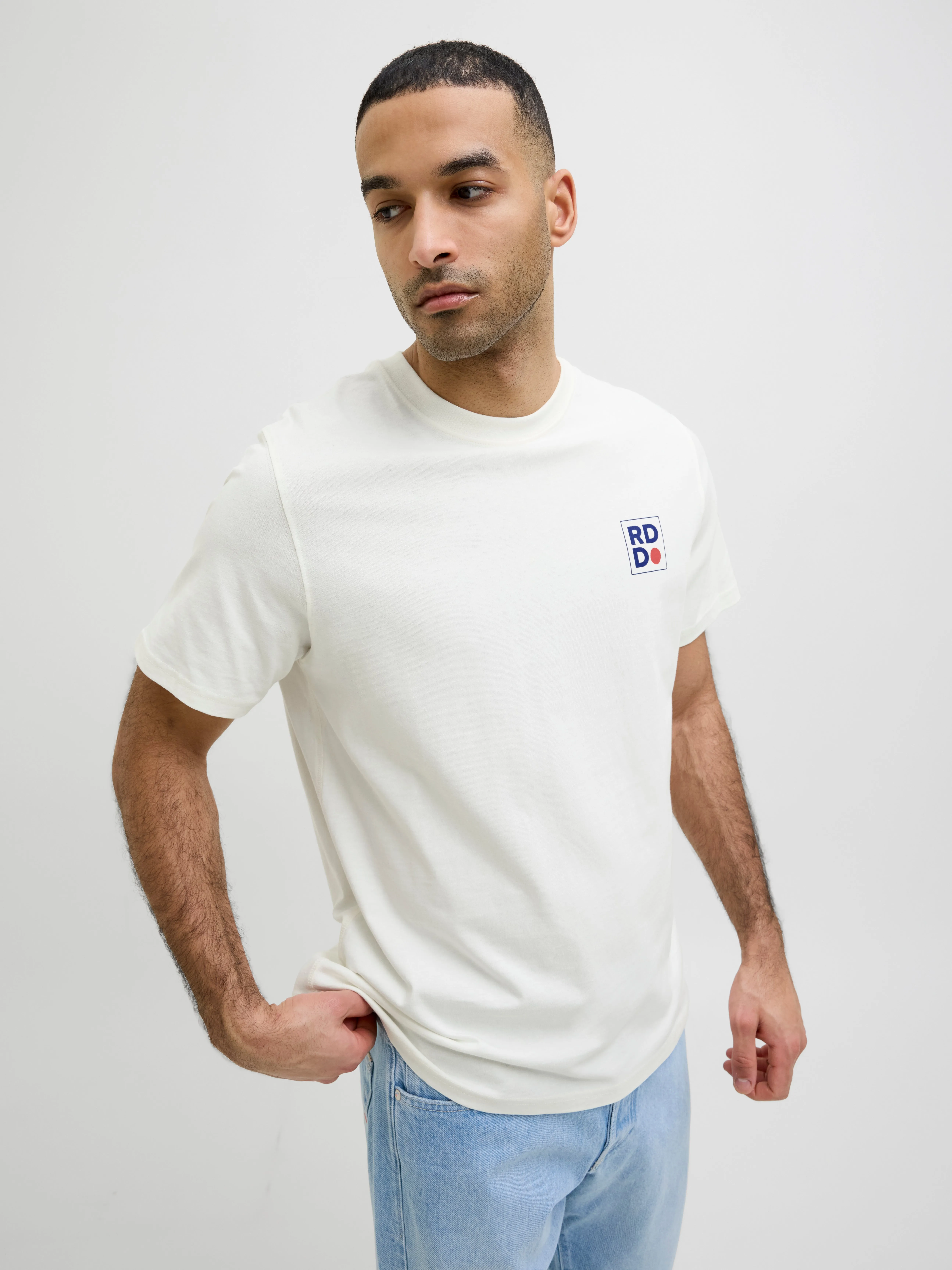 RDD Camiseta Logotipo Cuello redondo | Blanco hueso | Jack & Jones®
