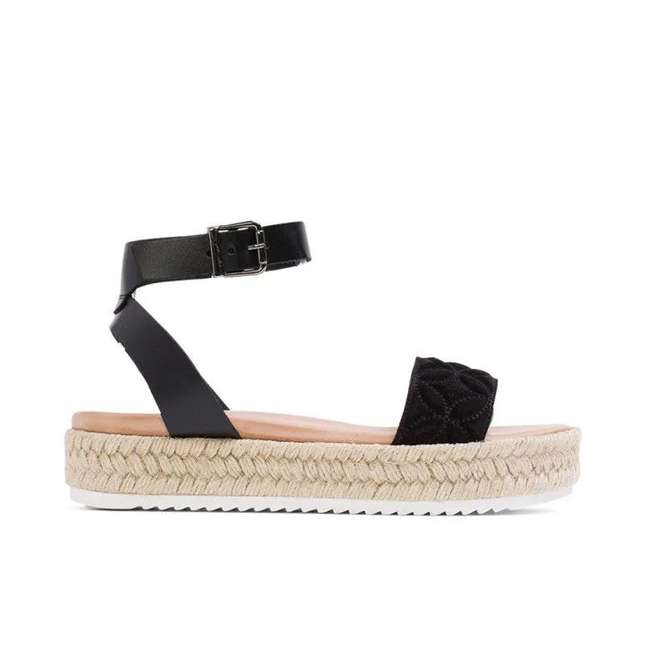 Sandalias plataformas Porronet serraje negro docia